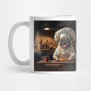 Pug Chef in Kitchen Mug